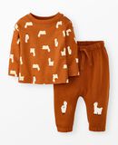Baby Long Sleeve T-Shirt & French Terry Pants Set in Donna the Llama on Dogwood - main
