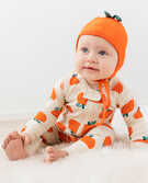 Baby Halloween Pilot Cap In Organic Cotton in Pumpkin - main