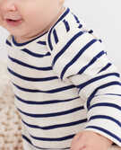 Baby Lap Shoulder Top In Organic Cotton in Navy Blue - main