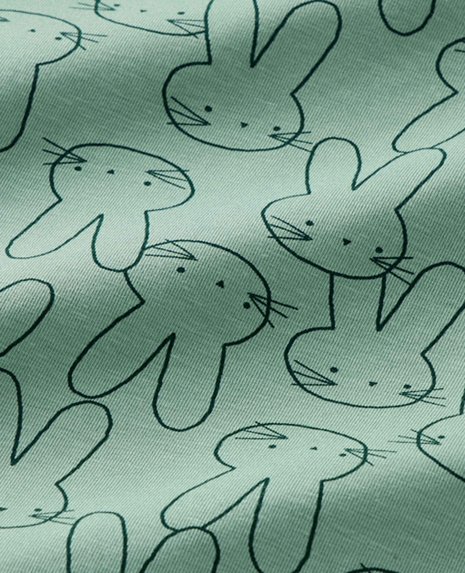 Women's Easter Long Sleeve HannaSoft™ Pajama Set in Easter Bunny on Jade - main