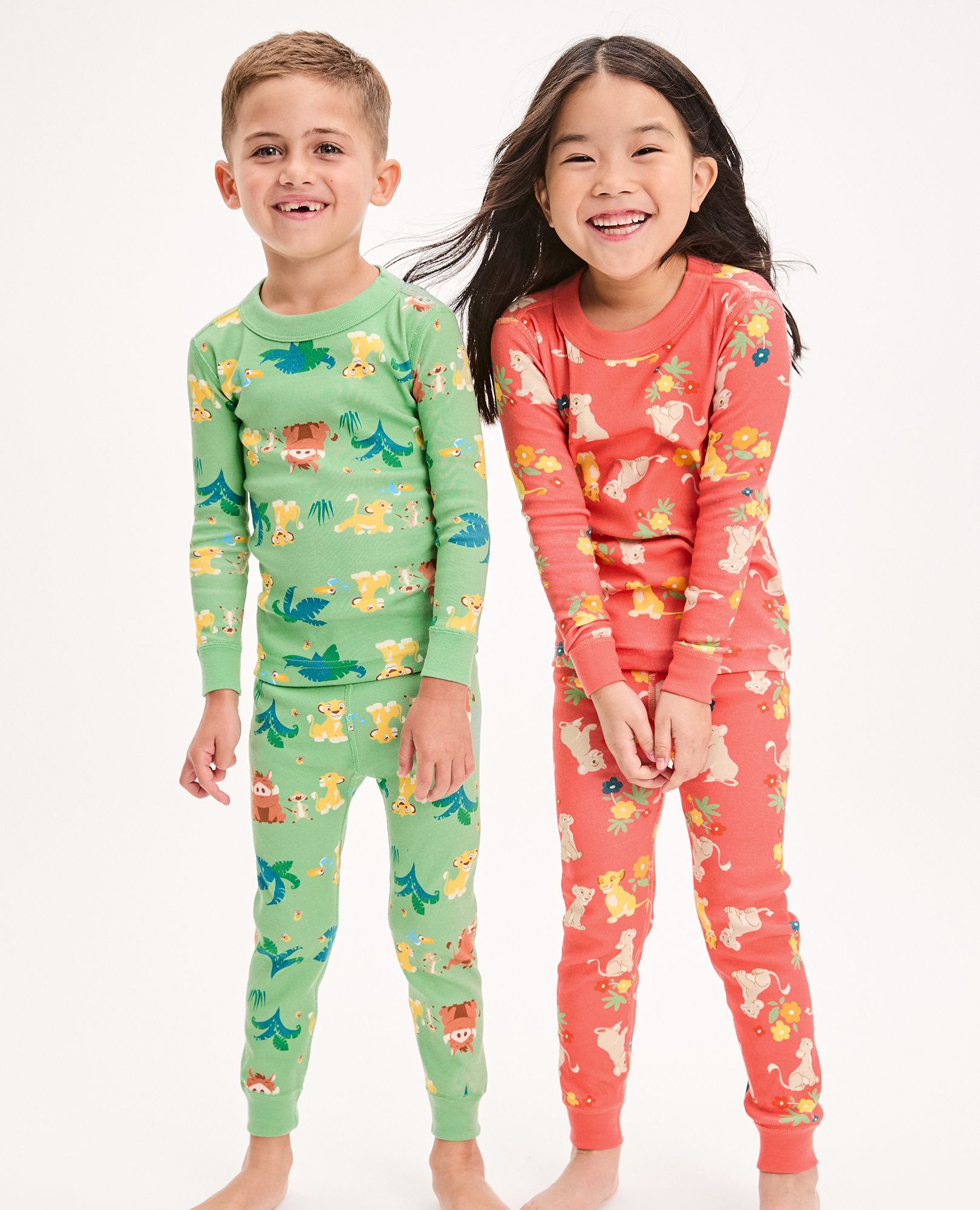 Kids Disney Lion King Long John Pajama Set Nala Floral in 100 Cotton Little Girls Boys Size 5 by Hanna Andersson
