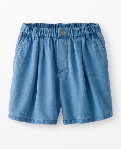 Chambray Shorts in Light-Medium Wash - main