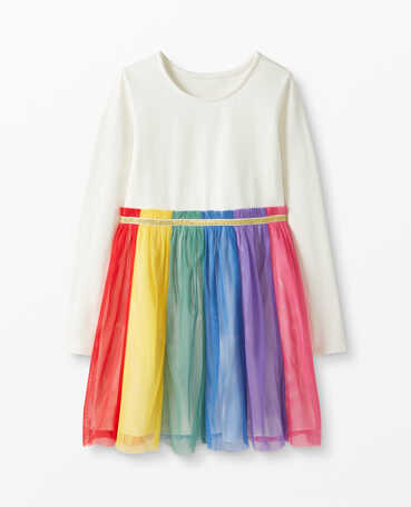 Rainbow Dress In Soft Tulle