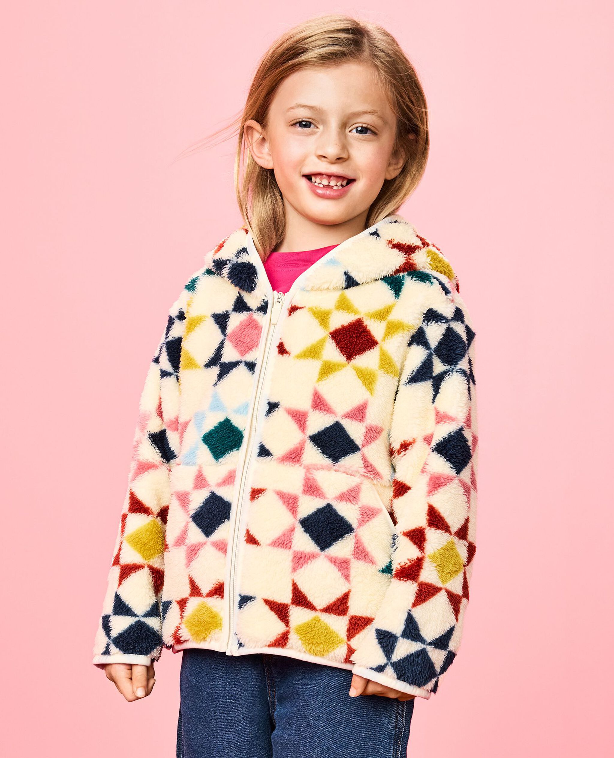 Marshmallow Fleece Jacket in Winter Quilt - main