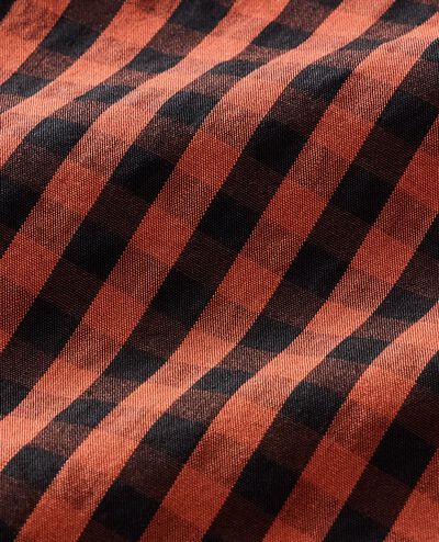 Women's Poplin Patch Pocket Pajama Set in Amber Wood Gingham - main