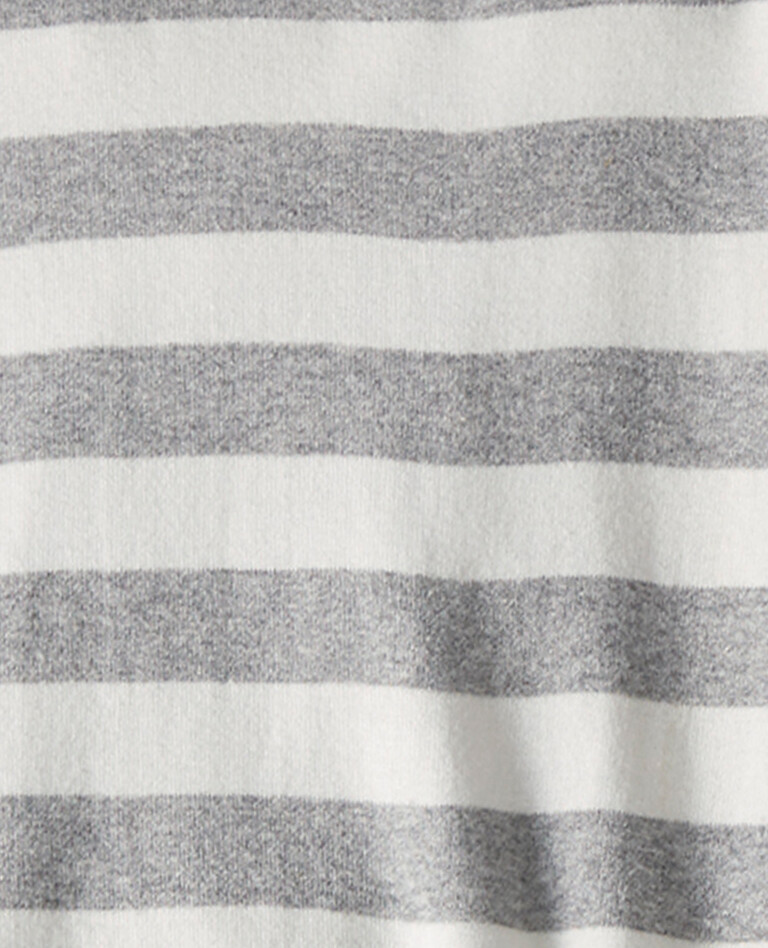 Adult Striped Long John Pajama Pant in Heather Grey/Hanna White - main