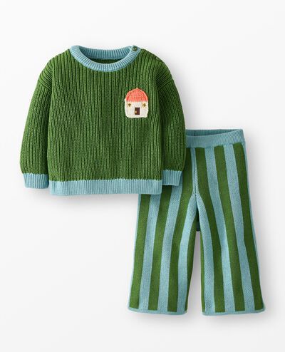Wide Leg Sweater & Pants Set in Cactus - main