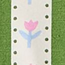 Heart-Back Skater Dress with Pockets in Tulip Stripes on Cactus - swatch