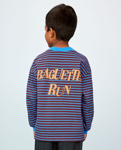 Graphic Ringer Tee in Baguette Run - main