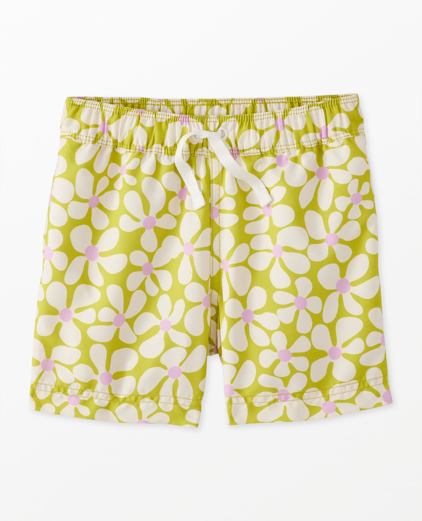 Swim Trunks in Groovy Daisy on Oasis Green - main