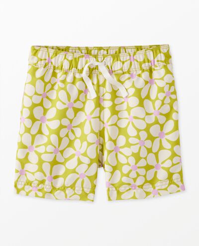 Swim Trunks in Groovy Daisy on Oasis Green - main