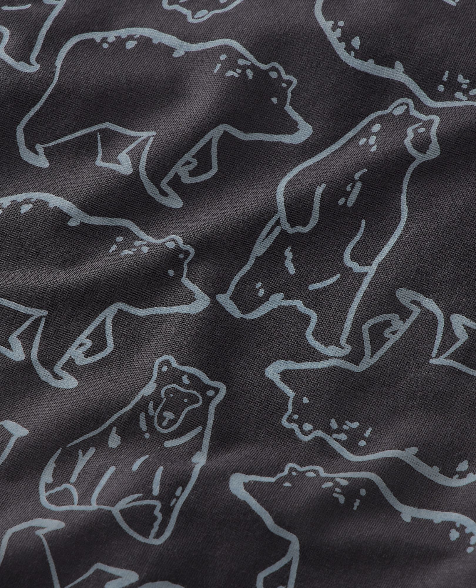 HannaSoft™ Pajama Set in North Air Bear Camo on Soft Black - main