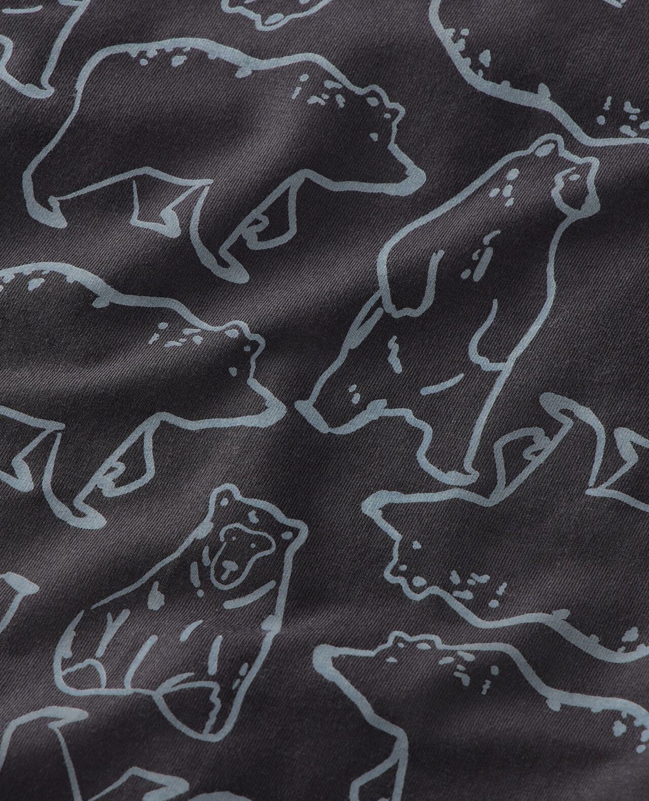 HannaSoft™ Pajama Set in North Air Bear Camo on Soft Black - main