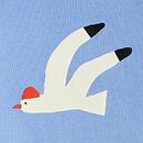 Baby Sleeveless Bodysuit & Bloomers Set in Seagull on Storm Blue - swatch