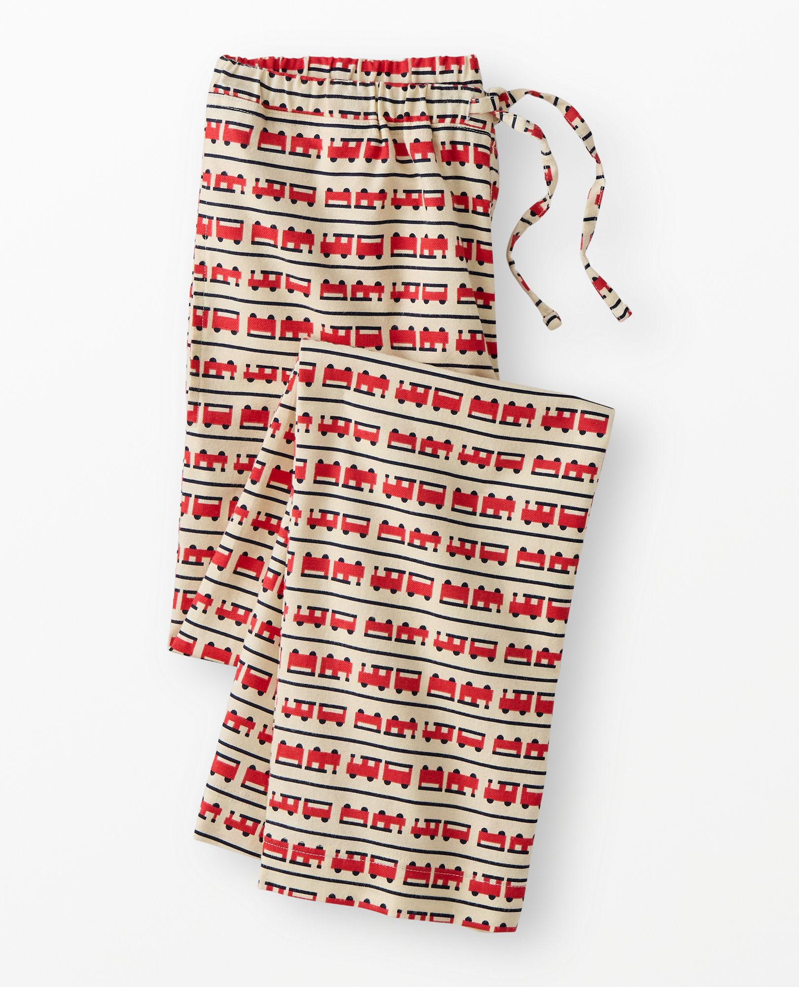 Adult Holiday Flannel Pajama Pants in All Aboard - main