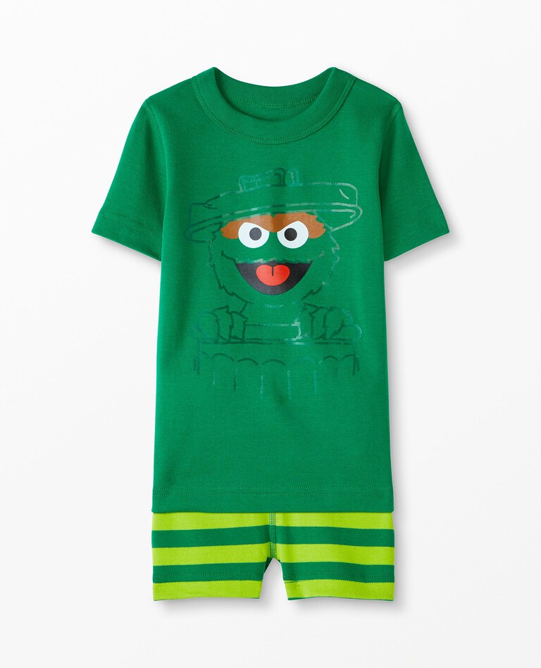 Sesame Street Short Johns In Organic Cotton in Oscar The Grouch - main