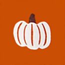 Women's Halloween Wide Leg Pajama Set in Pumpkins on Orange - swatch