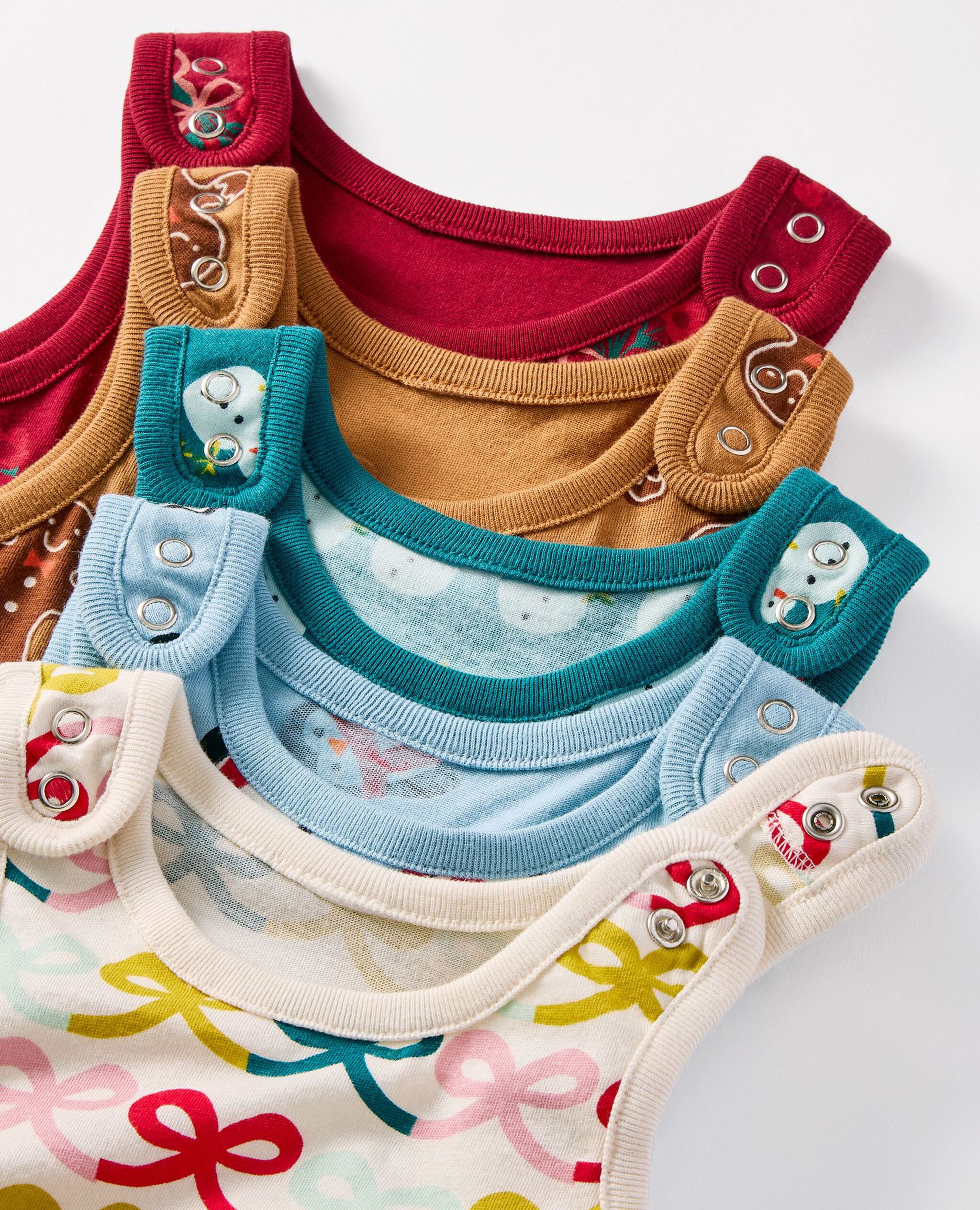Baby Holiday Long Sleeve T-Shirt & Overalls Set in Multi Bows - main