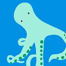 HannaJams™ Sleeper in Opal Octopus on Swedish Sky - swatch