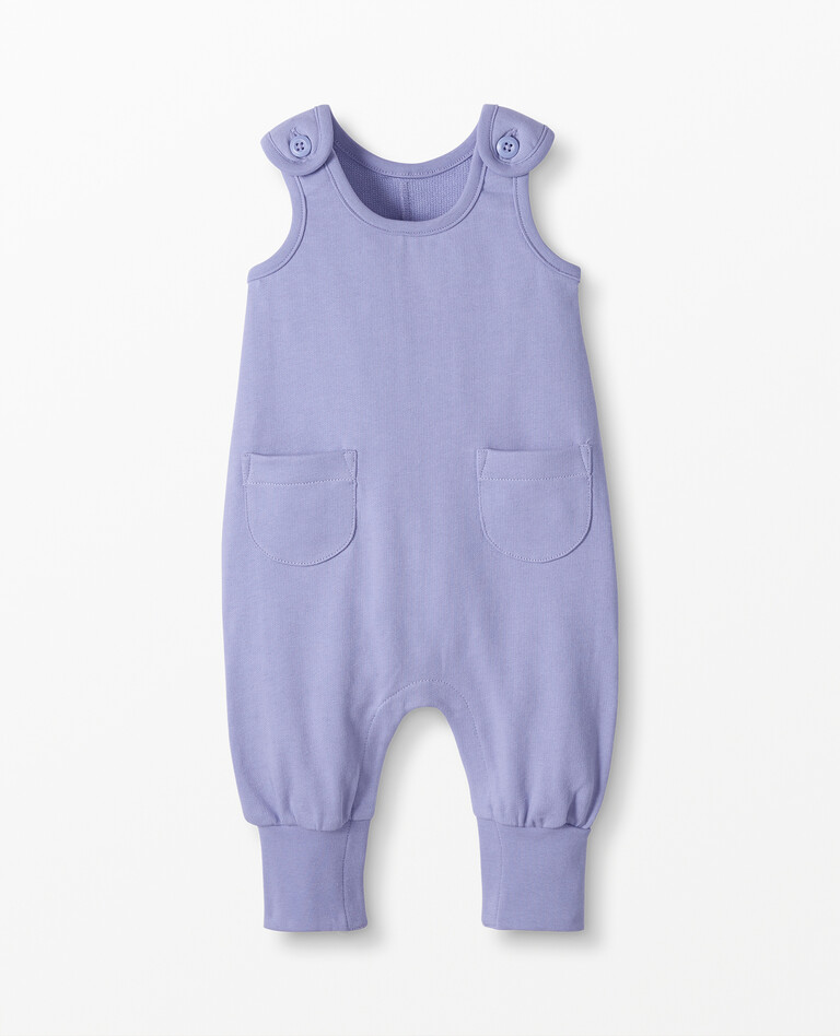 French Terry Pocket Overalls in Sweet Lavender - main