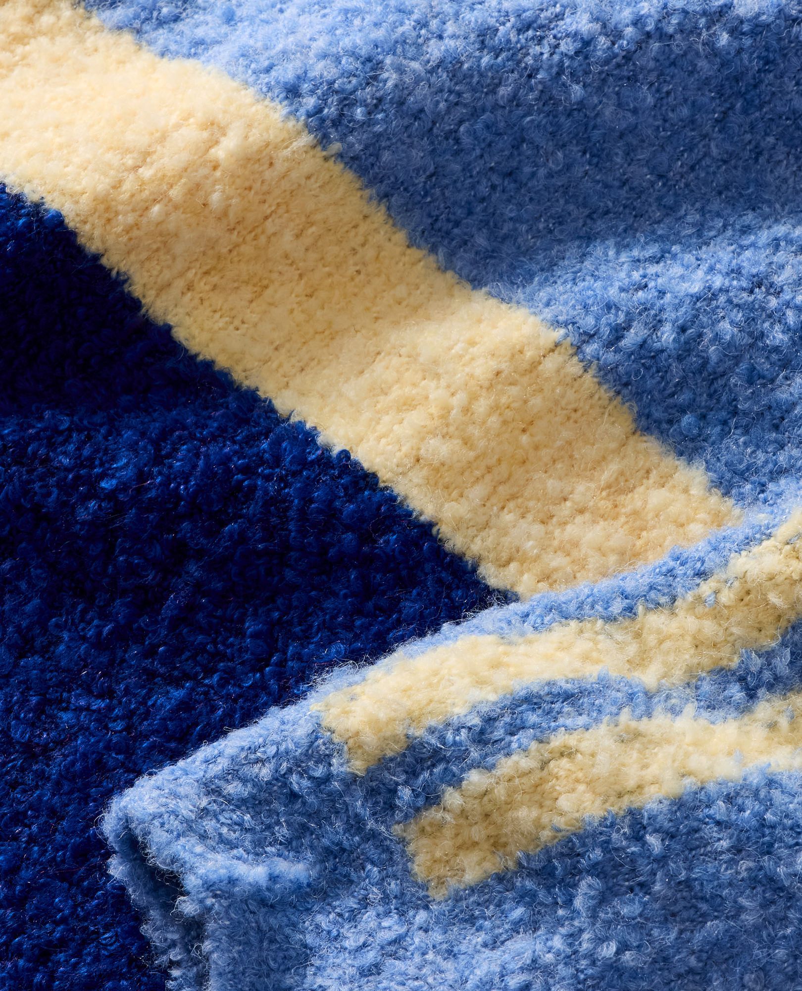 Color Block Wave Mosaic in Cornflower Blue and Saffron Yellow Fabric | S..., image size:1280x1580