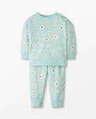 Baby Top & Leggings Set In French Terry in Wave - main