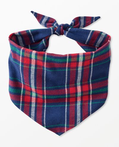 Holiday Flannel Dog Bandana in Navy Plaid - main