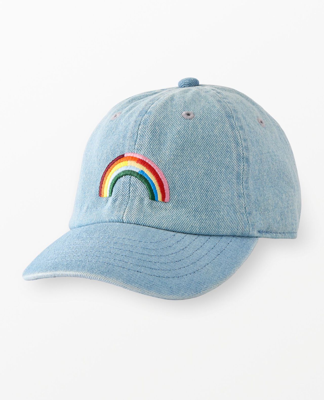 Hanna x Rey to Z Graphic Baseball Hat in Rainbow on Denim - main