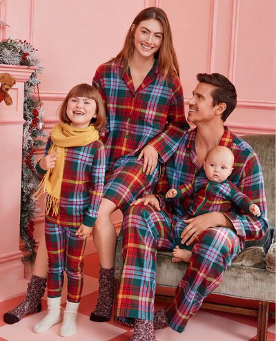 Adult Holiday Flannel Pajama Pants in Rainbow Plaid - main