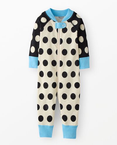Baby Dusen Dusen HannaJams™ Sleeper in Sweet Corn/Caviar Dots - main
