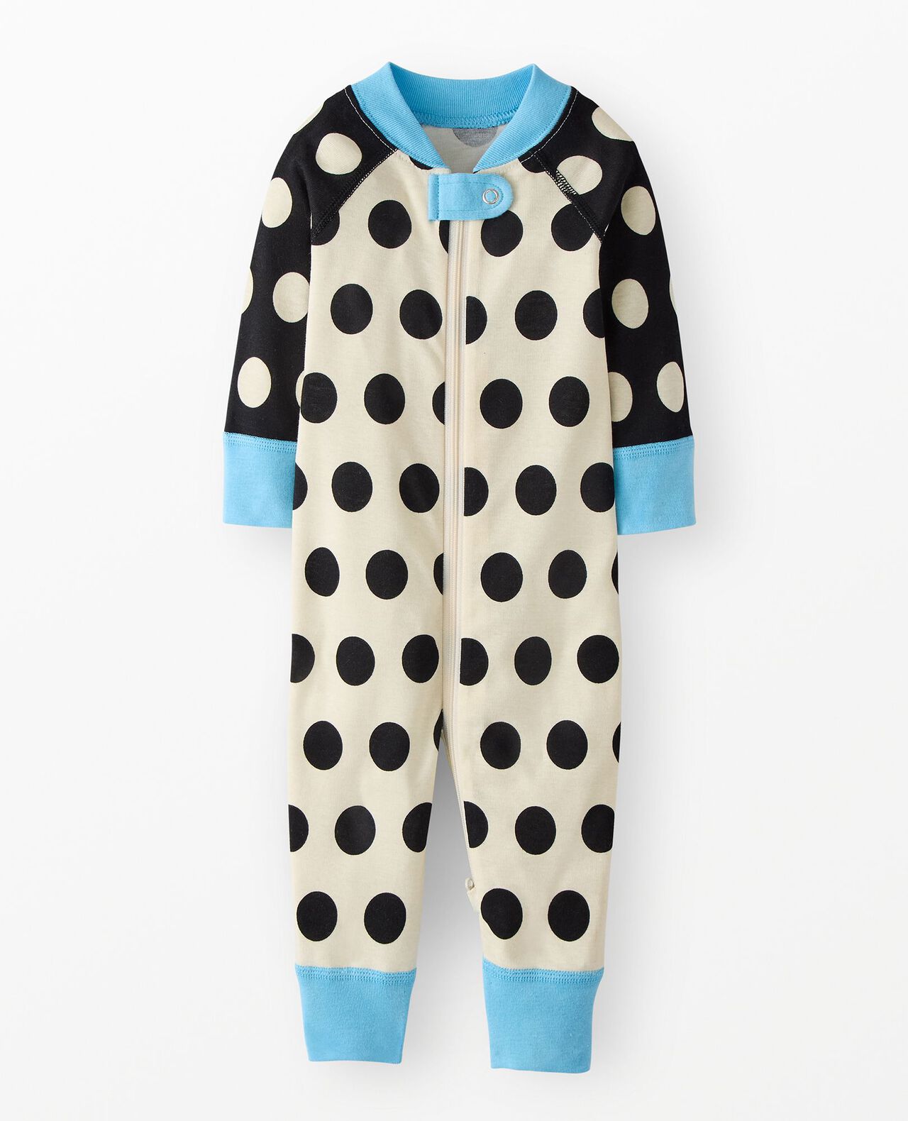 Baby Dusen Dusen HannaJams™ Sleeper in Sweet Corn/Caviar Dots - main