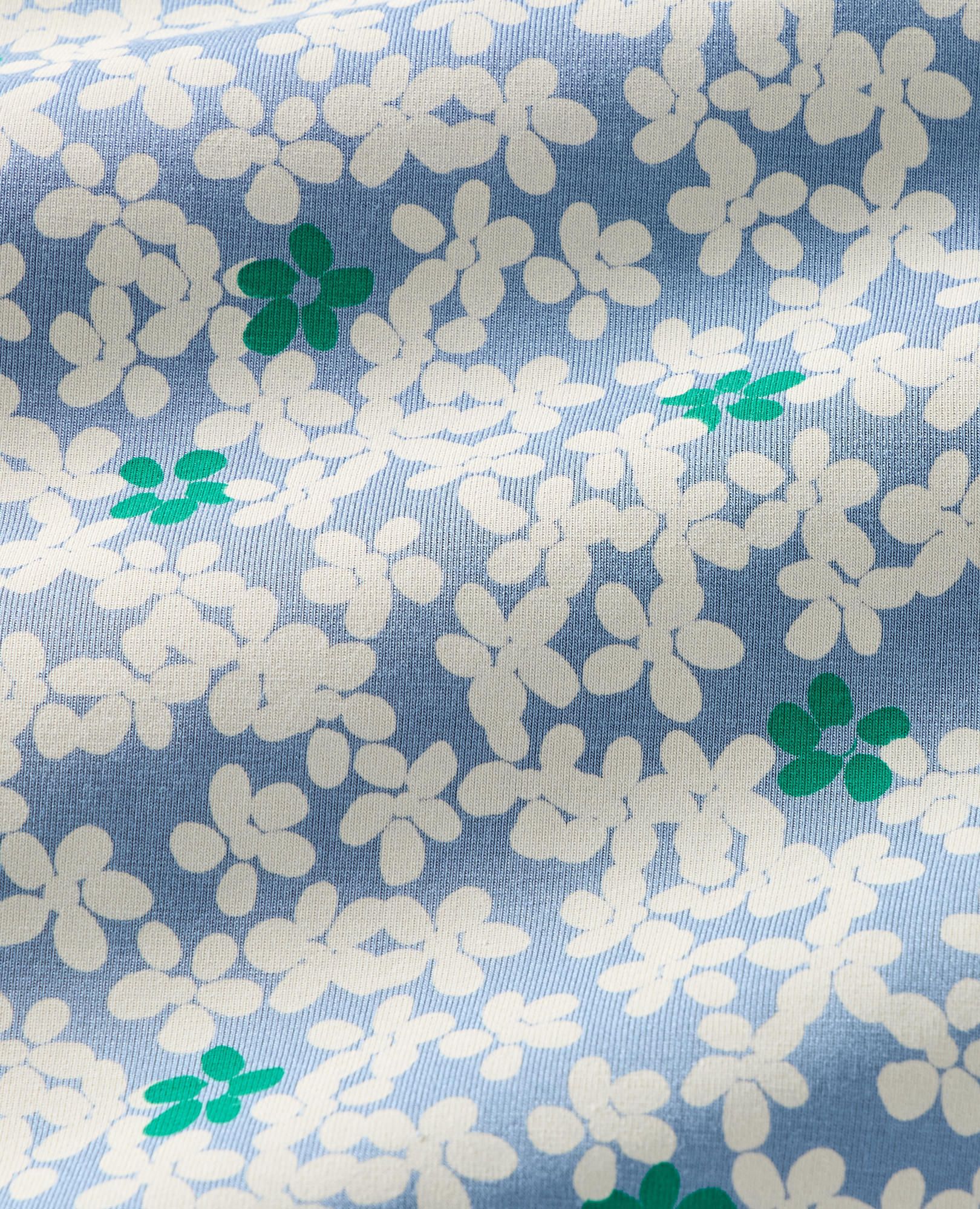 Women's Short Sleeve HannaSoft™ Pajama Set in Scattered Daisies on Blue - main