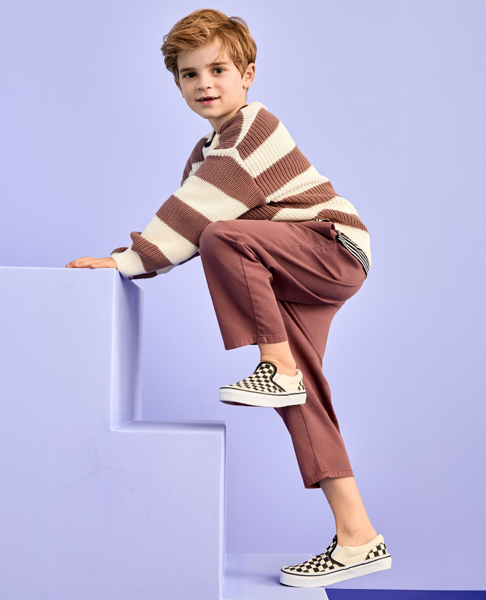 Twill Barrel Pants in Nettle Brown - main