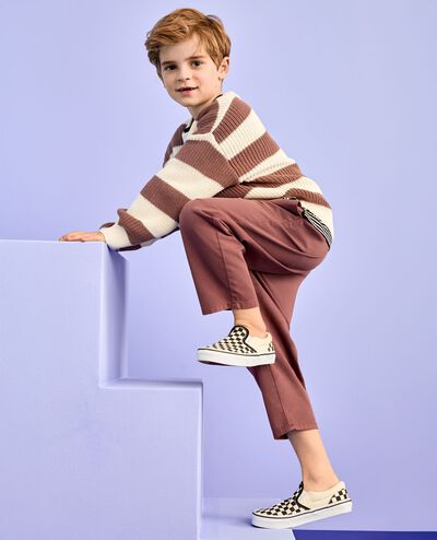 Twill Barrel Pants in Nettle Brown - main