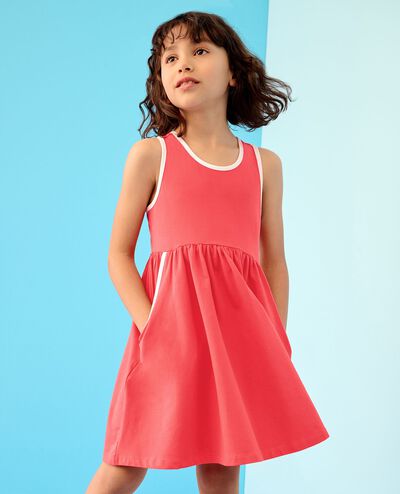 Racerback Dress with Pockets in Camellia Rose - main