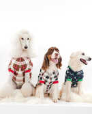 Pet Johns In Organic Cotton in Family Holiday Plaid - main