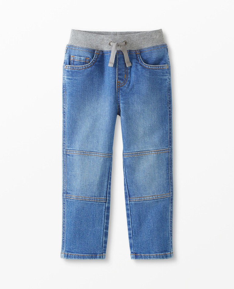 Pull-On Kick Start Jeans in Medium-Light Wash Denim - main