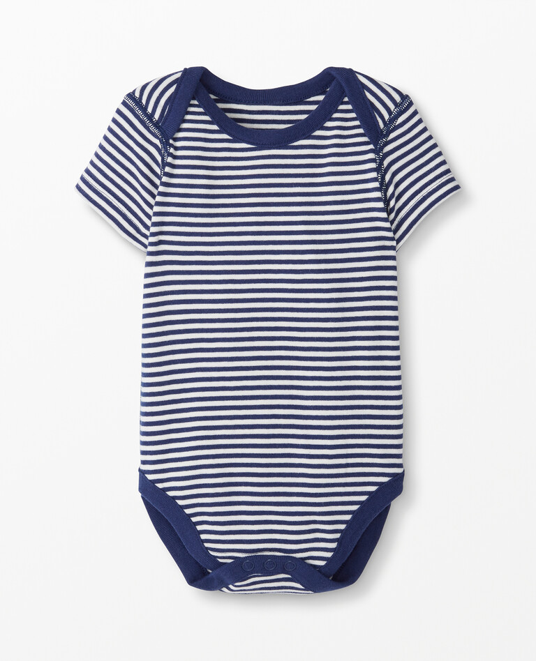 Baby Bodysuit In Organic Cotton in Navy Blue - main
