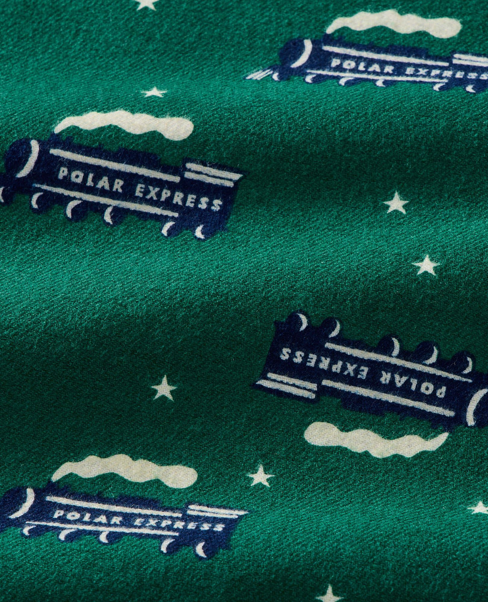 Adult Warner Bros™ Discovery Polar Express Flannel Pajama Top in Polar Express Train - main
