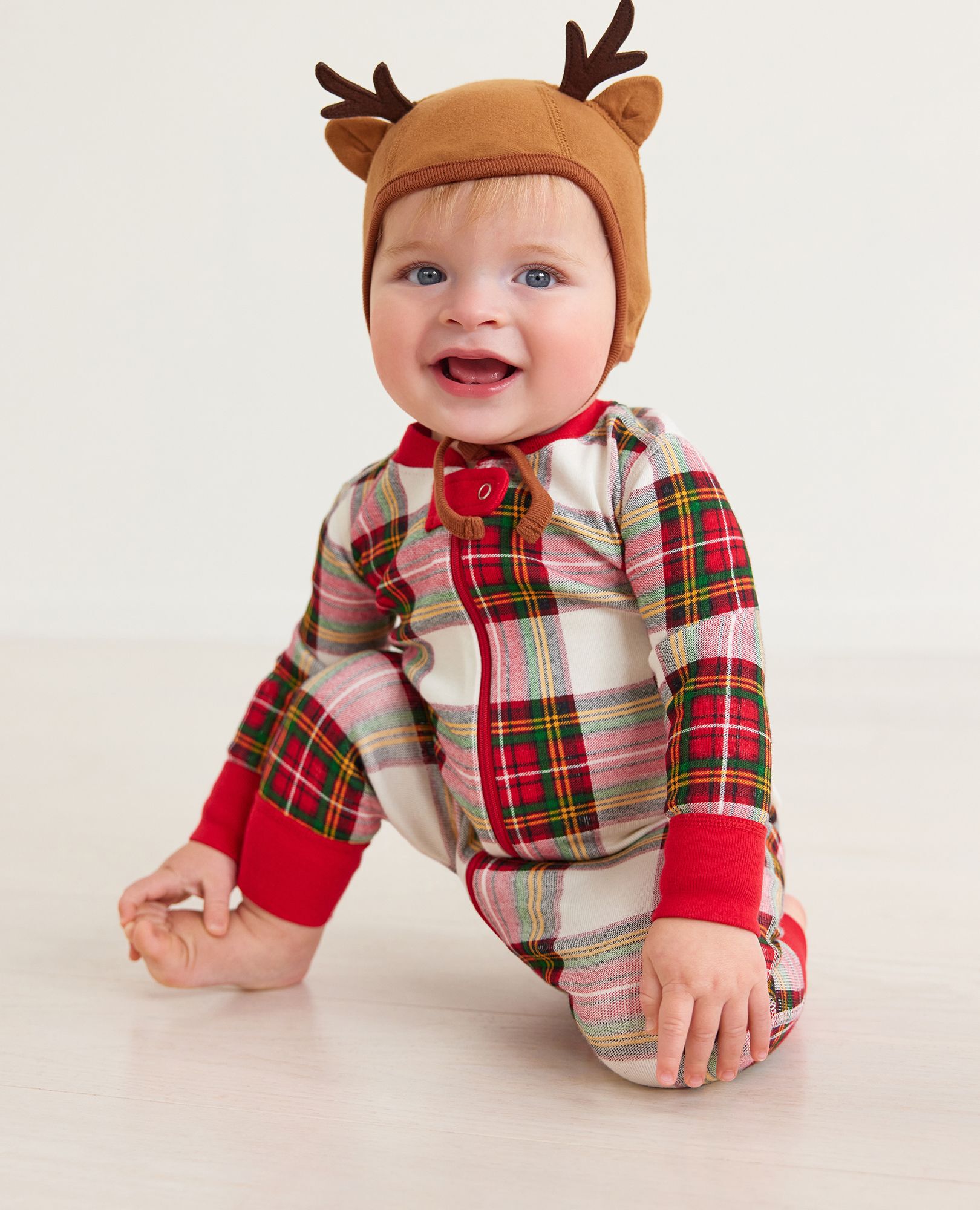 Baby Holiday Zip Sleeper in Family Holiday Plaid - main
