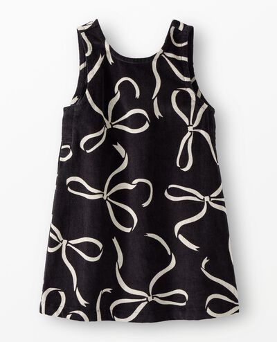 Sleeveless Velvet Bow Back Jumper in Bows on Black - main