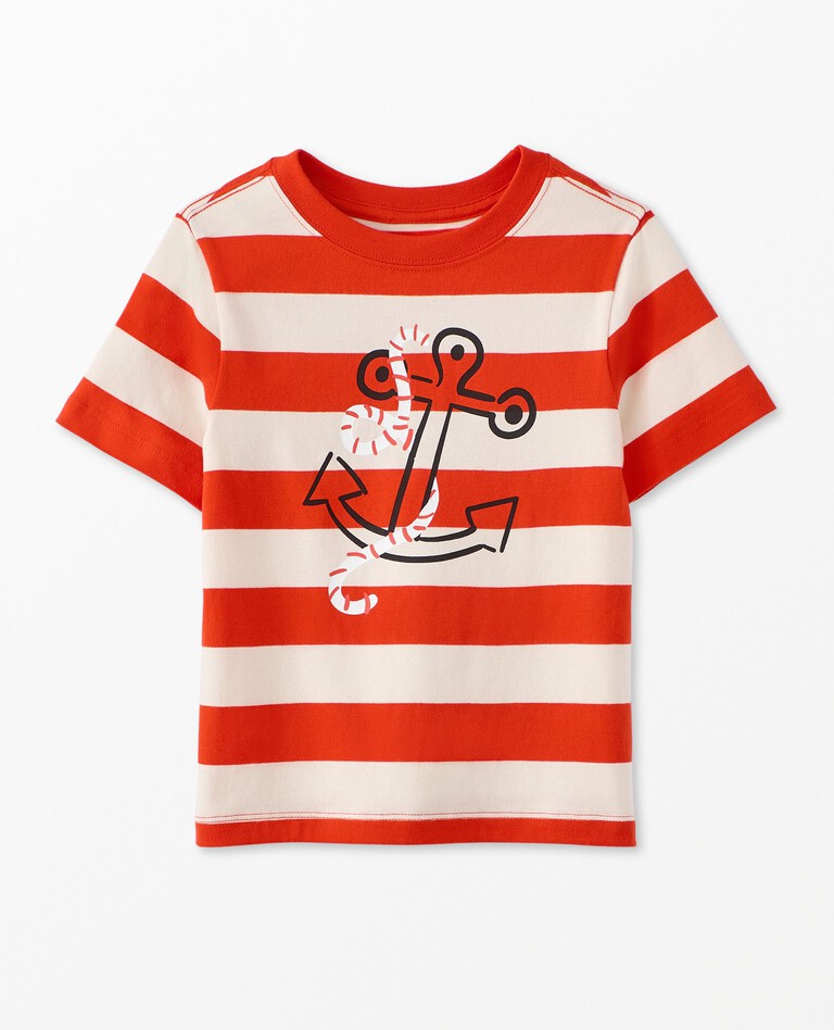 Striped Graphic T-Shirt in Starboard - main