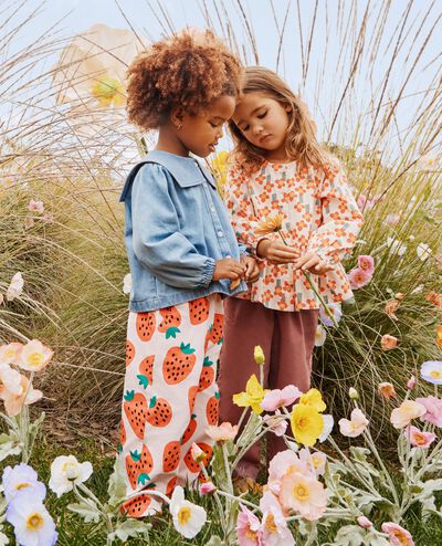 Long Sleeve Denim Button Up Shirt in Light-Medium Wash - main