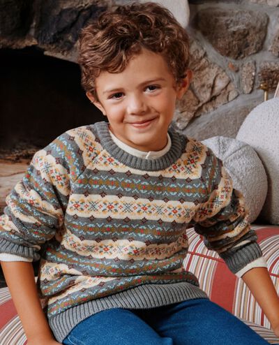 Holiday Sweater in Holiday Fairisle - main