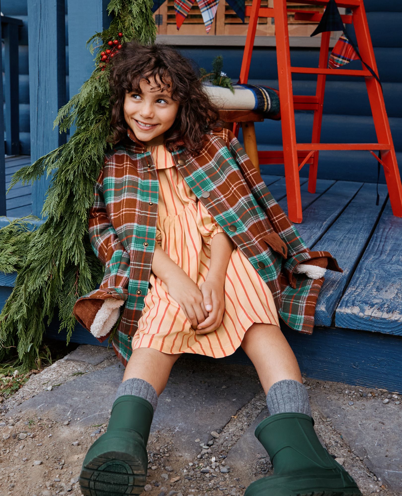 Flannel Snap Shacket in Harvest Plaid - main