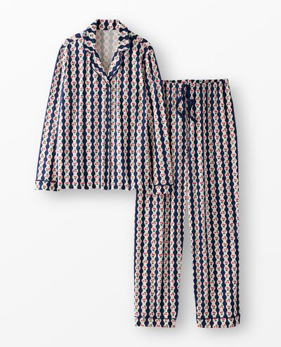 Women's Long Sleeve HannaSoft™ Pajama Set in Cherry Wallpaper - main