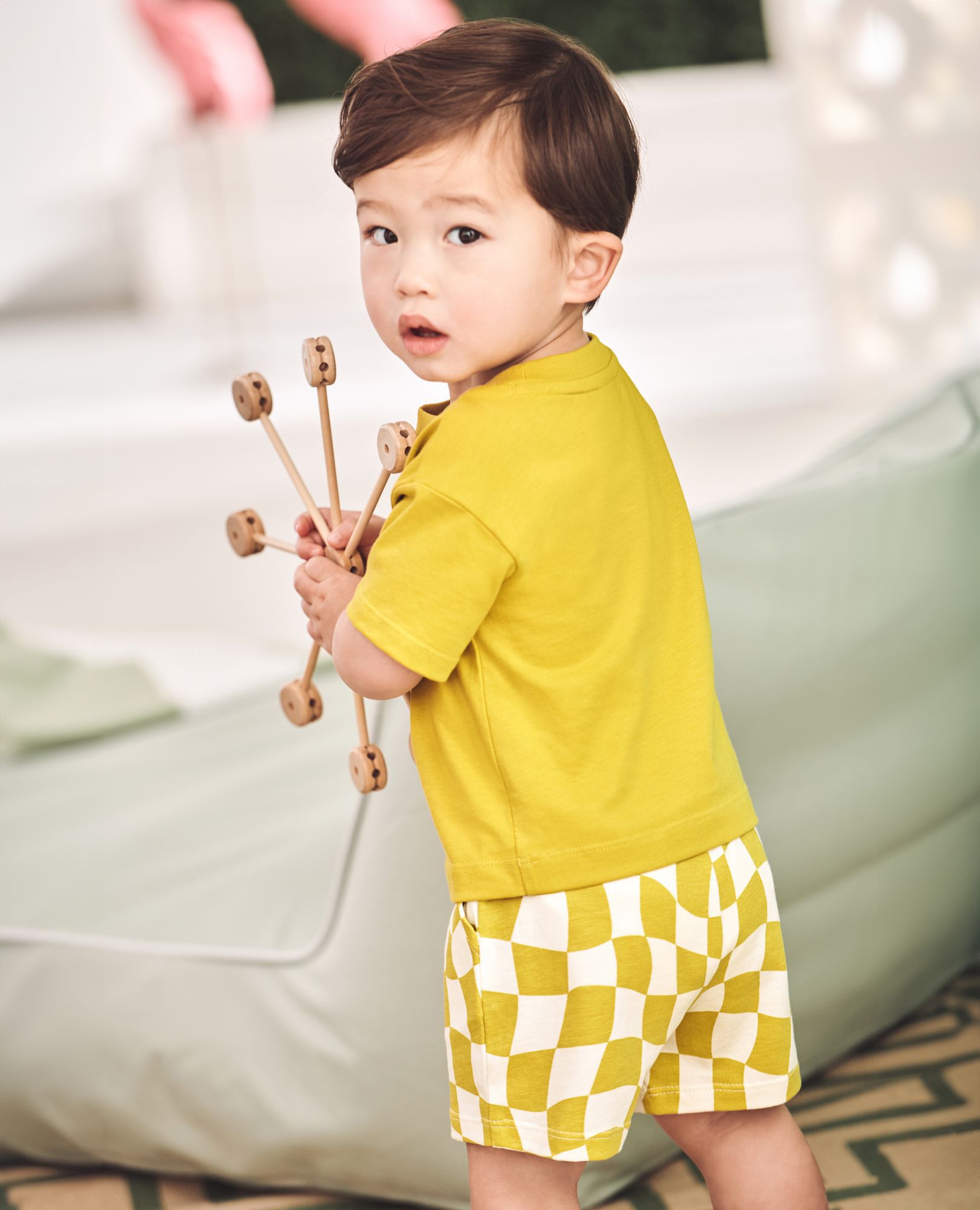 Baby Relaxed Fit Graphic T-Shirt & Shorts Set in Stay Sunny - main