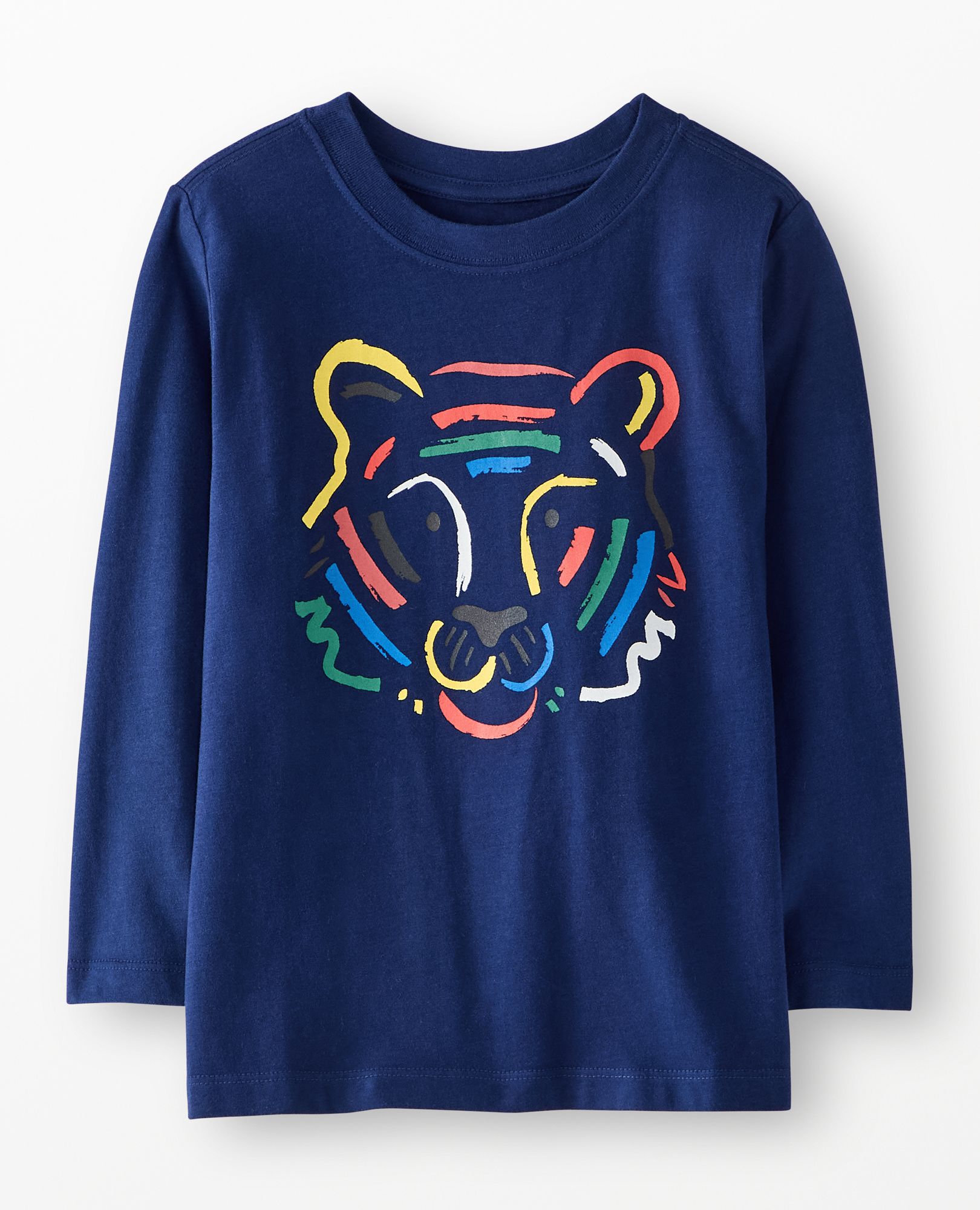Long Sleeve Relaxed Fit Graphic T-Shirt in Colorful Bear - main