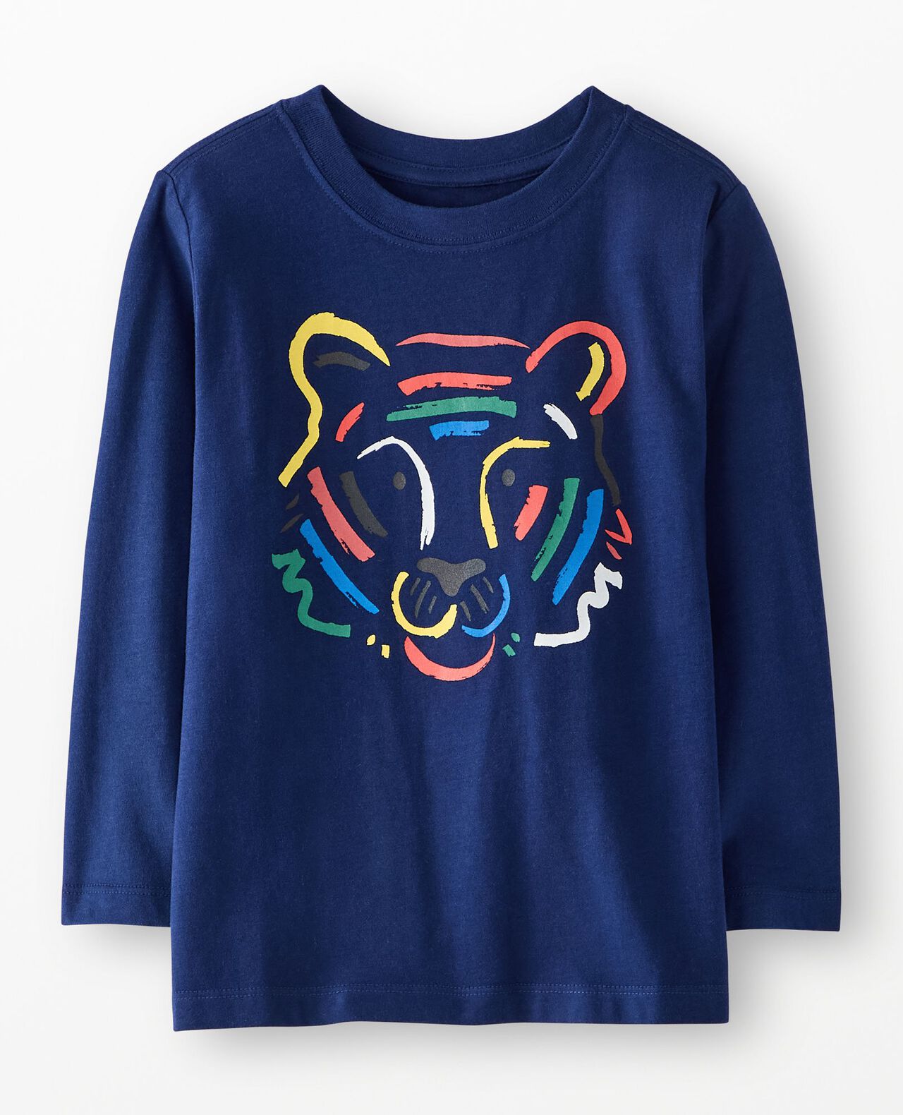 Long Sleeve Relaxed Fit Graphic T-Shirt in Colorful Bear - main
