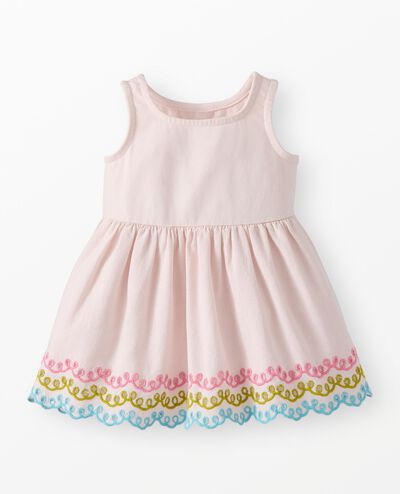 Baby Sleeveless Embroidered Tiered Dress in Rose Veil - main